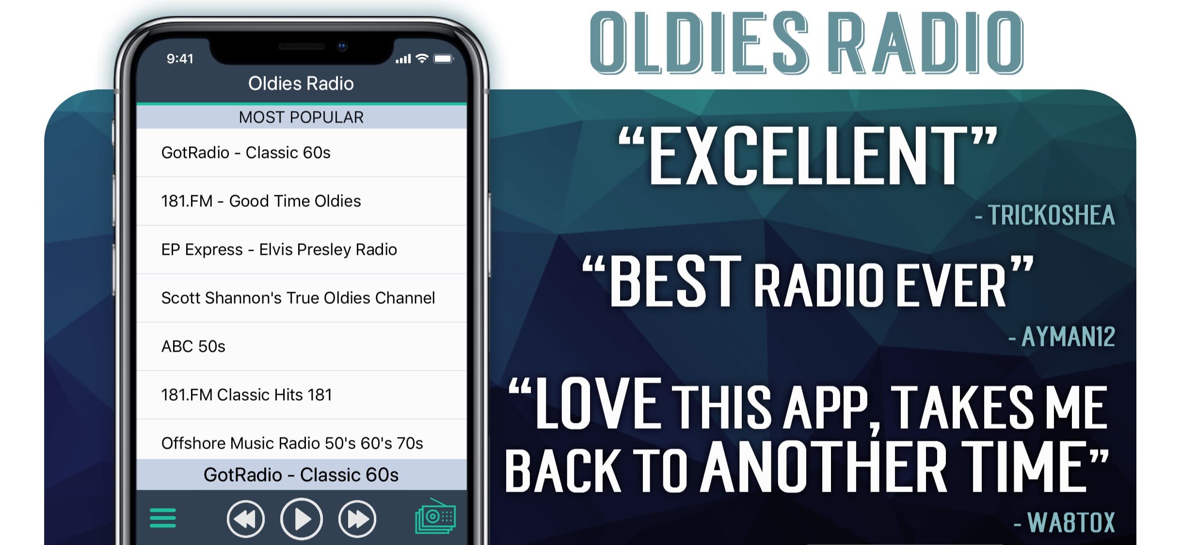 Oldies Radio+ screenshot 2 - screenshot