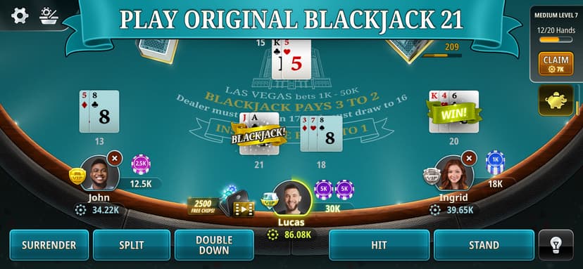 Blackjack 21 - Casino Games screenshot 1 - screenshot