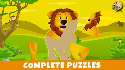 Savanna - Puzzles and Coloring screenshot 1 - screenshot