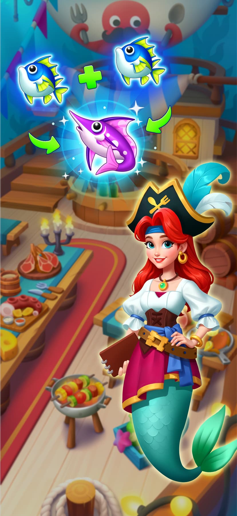 Merge Ocean - Cooking & Decor screenshot 5 - screenshot