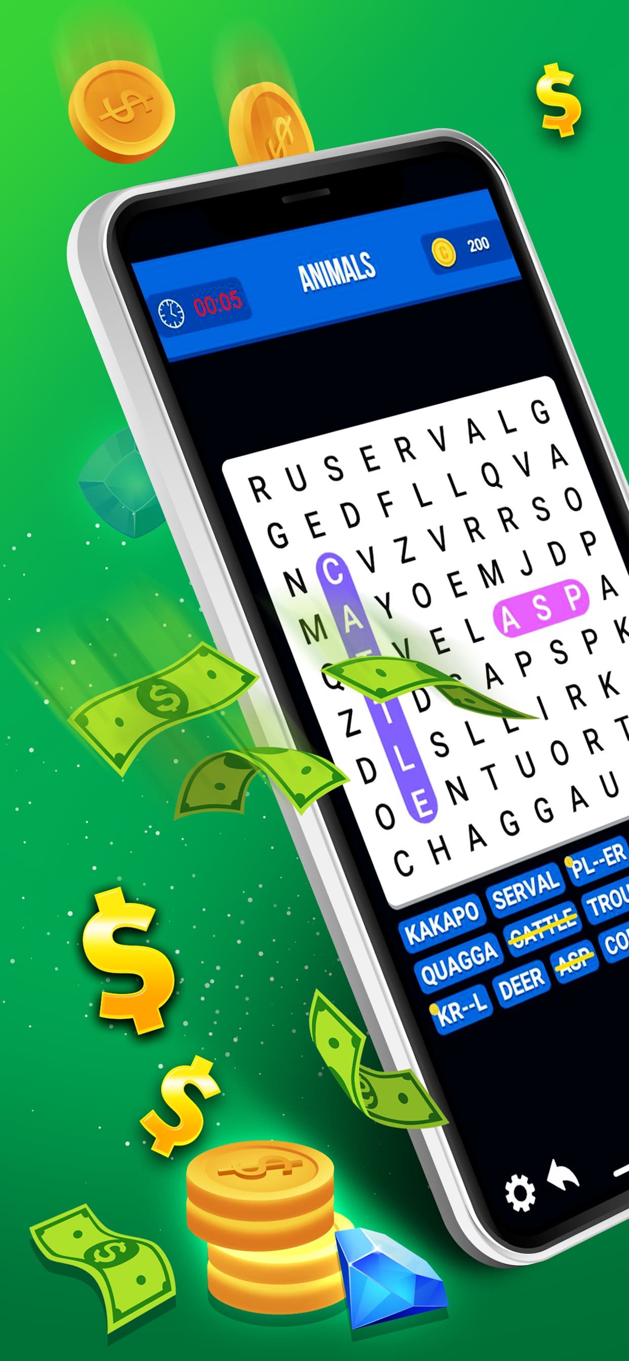 Word Search Cash: Money Games screenshot 1 - screenshot