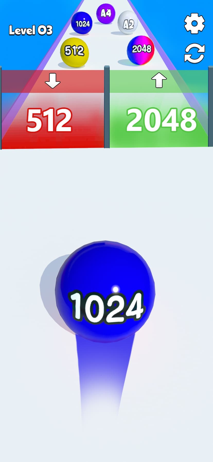 Rolling Ball Numbers Merge screenshot 1 - screenshot