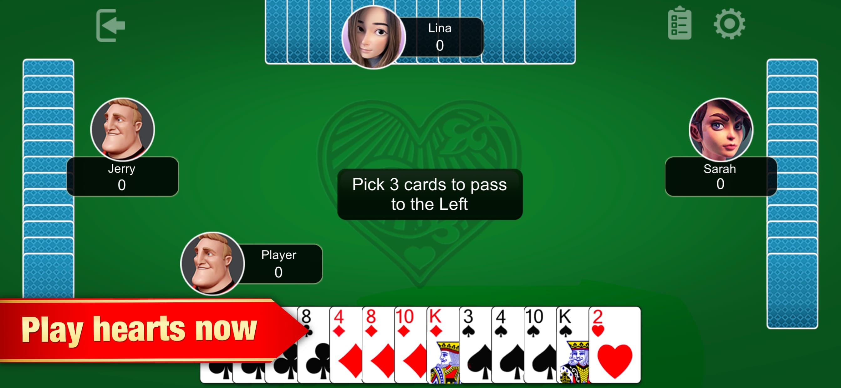 Hearts - Classic Card Games screenshot 1 - screenshot