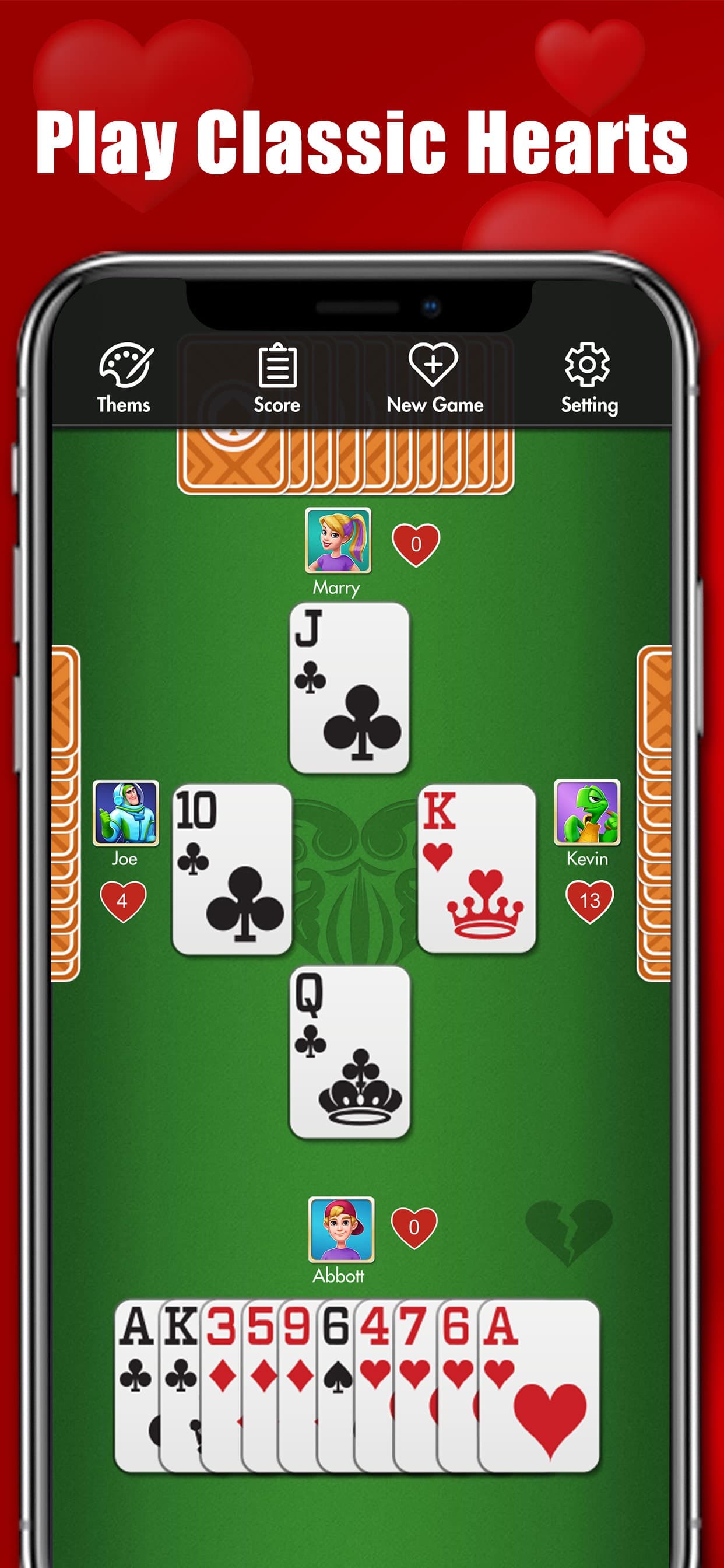 Hearts : Classic Card Games screenshot 1 - screenshot