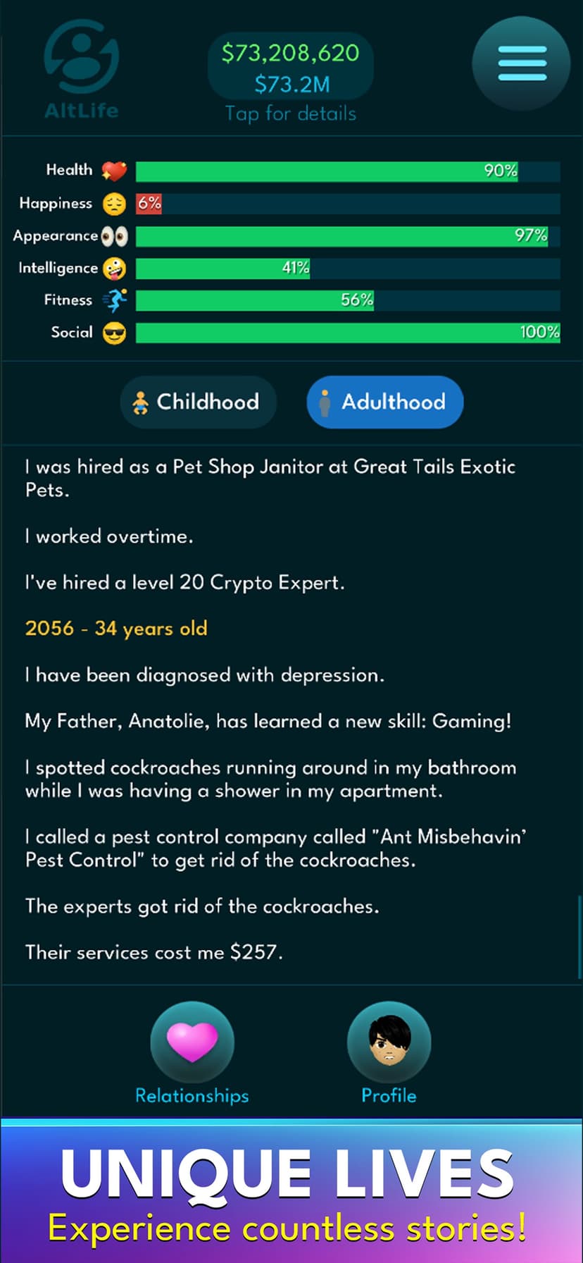 AltLife - Life Simulator screenshot 1 - screenshot