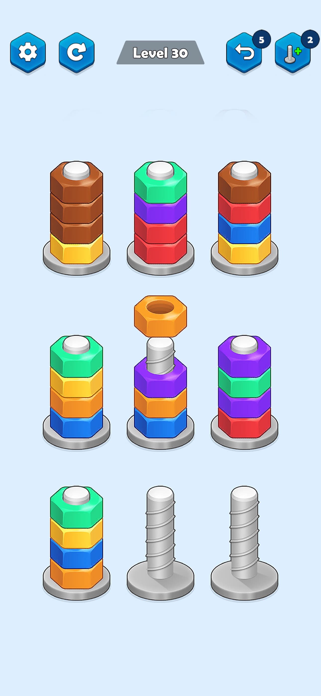 Nuts Sort - Color Sort screenshot 3 - screenshot
