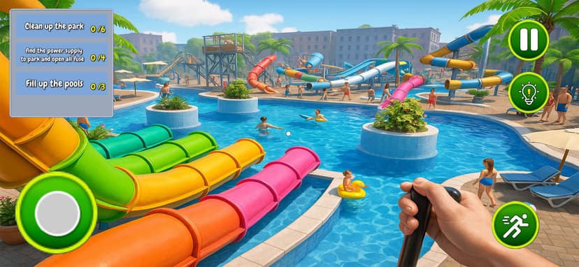 Awesome Water Fun Park Sim 3D screenshot 1 - screenshot