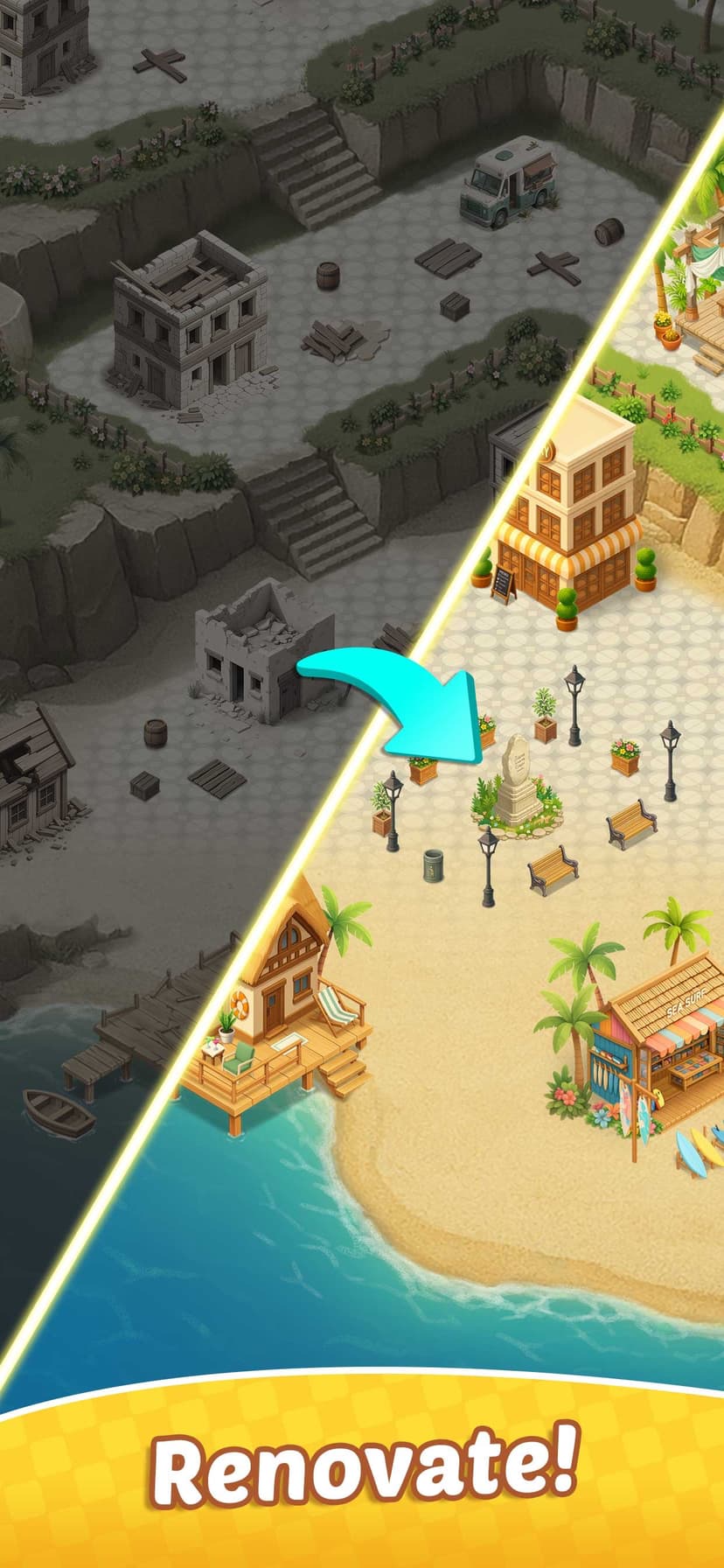 Merge Beach : Gossip & Mystery screenshot 2 - screenshot