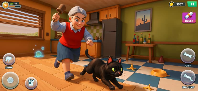 Kitten vs Nana Trickster Clash screenshot 2 - screenshot