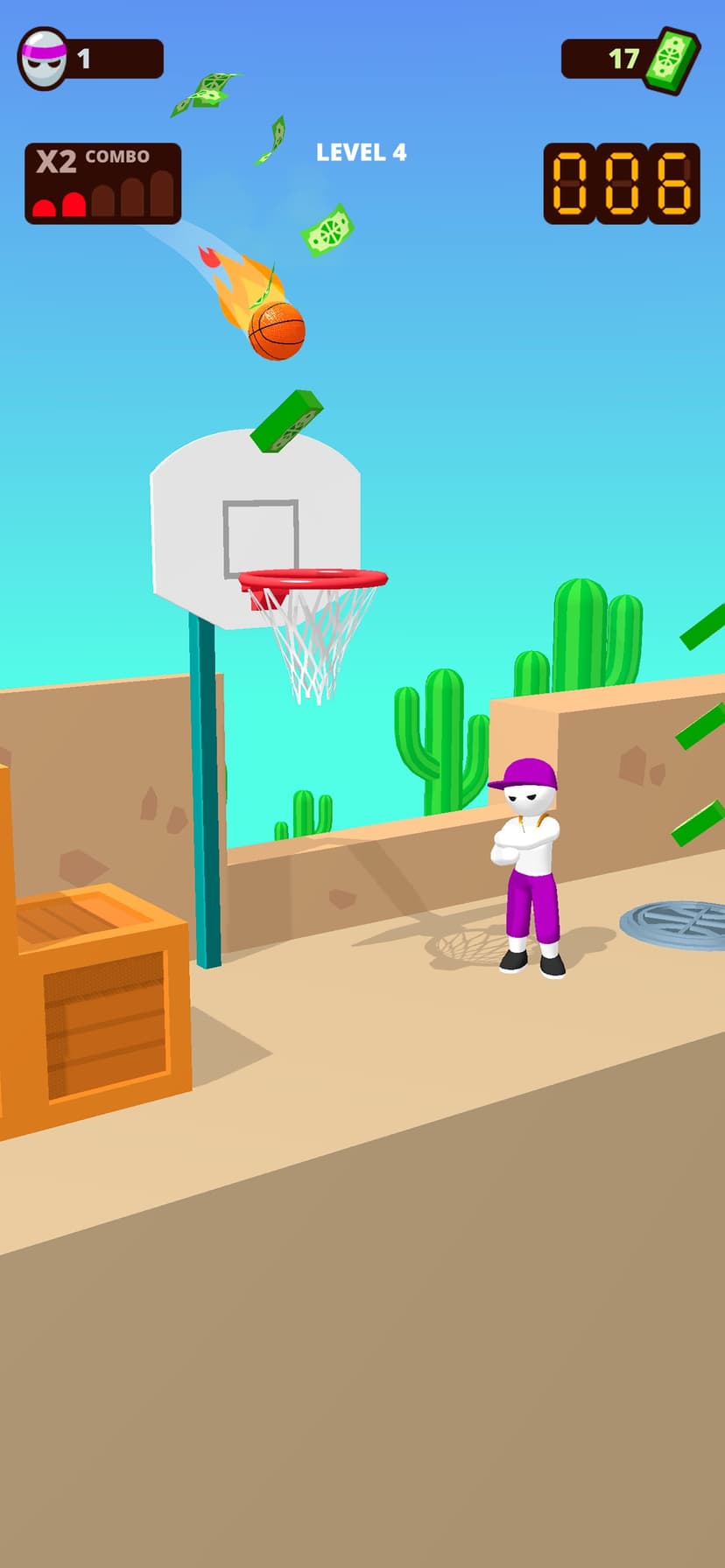 Bounce Dunk - basketball game screenshot 1 - screenshot