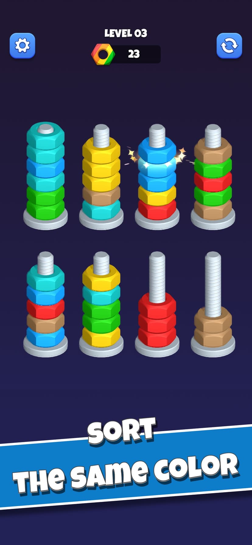 Nut Sort-Color Puzzle Games screenshot 1 - screenshot