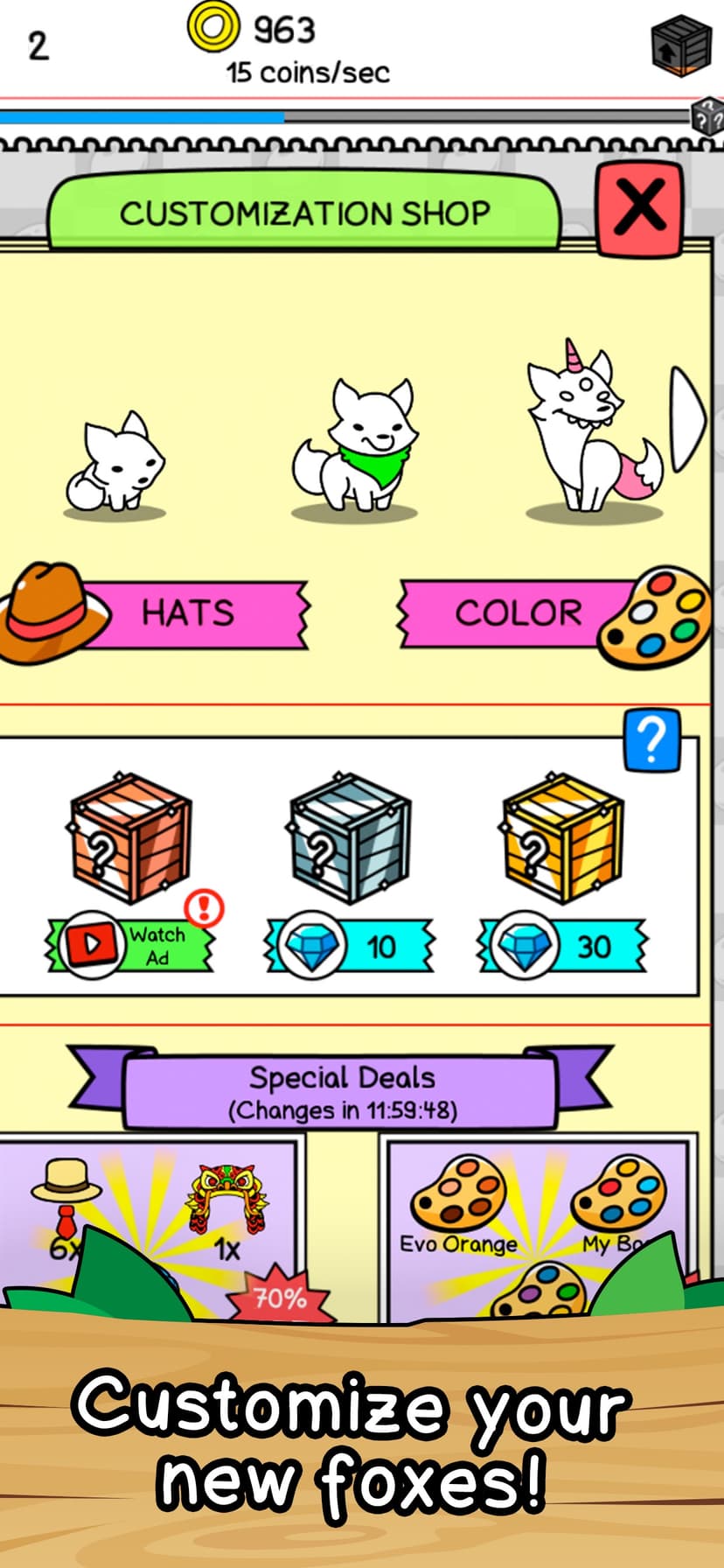Fox Evolution - Clicker Game screenshot 4 - screenshot