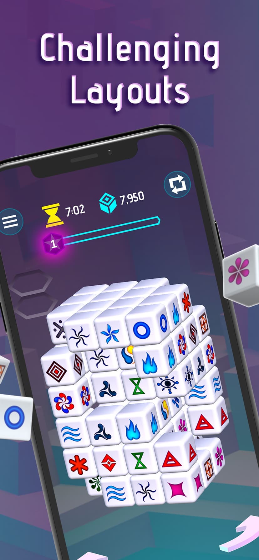 Mahjong Dimensions - 3D Cube screenshot 4 - screenshot