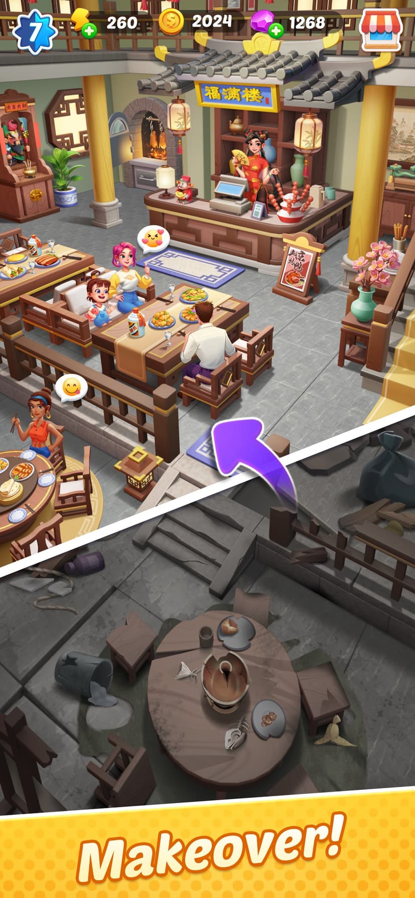 Gossip Street: Merge & Cook screenshot 2 - screenshot