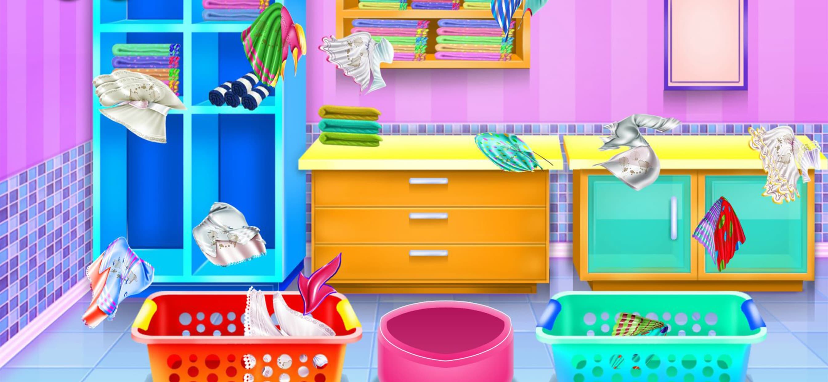 Olivias washing laundry game screenshot 2 - screenshot