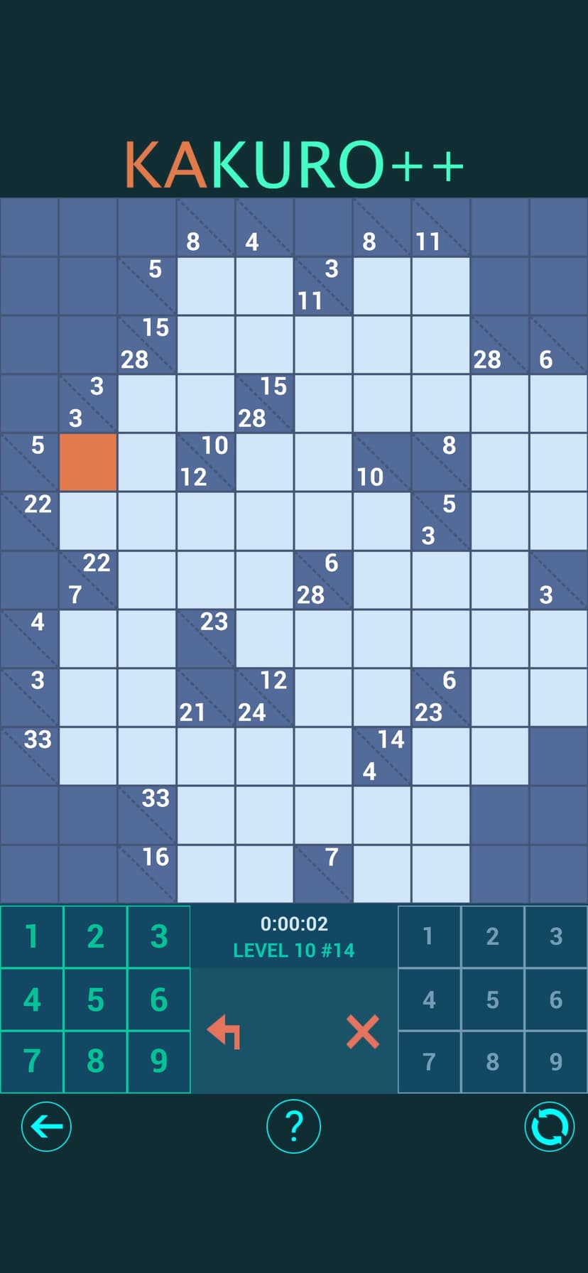 Kakuro++ Cross Sums Puzzles screenshot 1 - screenshot