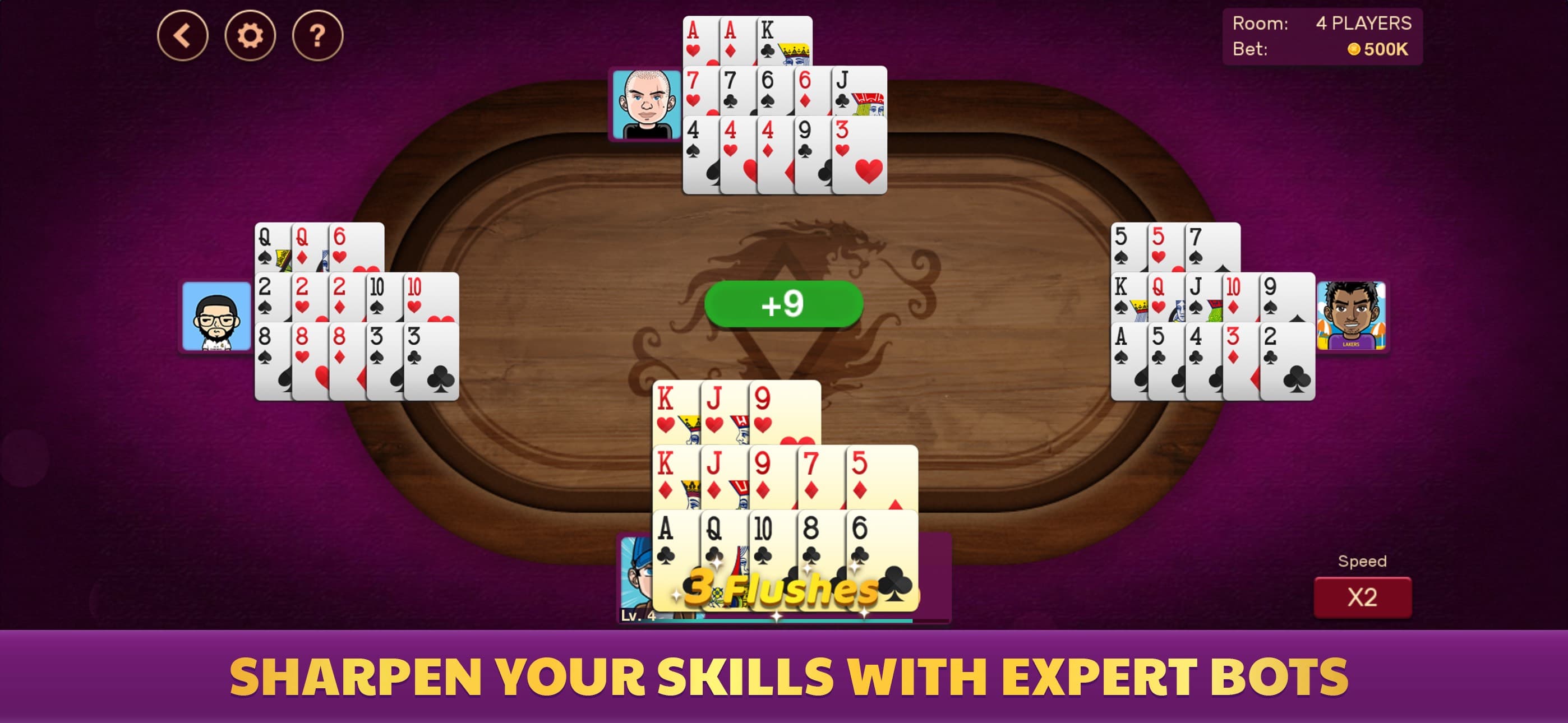 Chinese Poker - Pusoy Offline screenshot 3 - screenshot