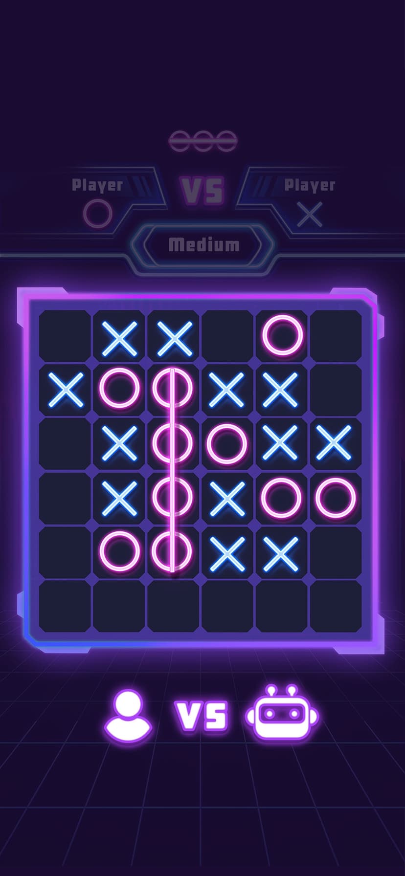 Tic Tac Toe 2 Player: XO Glow screenshot 2 - screenshot