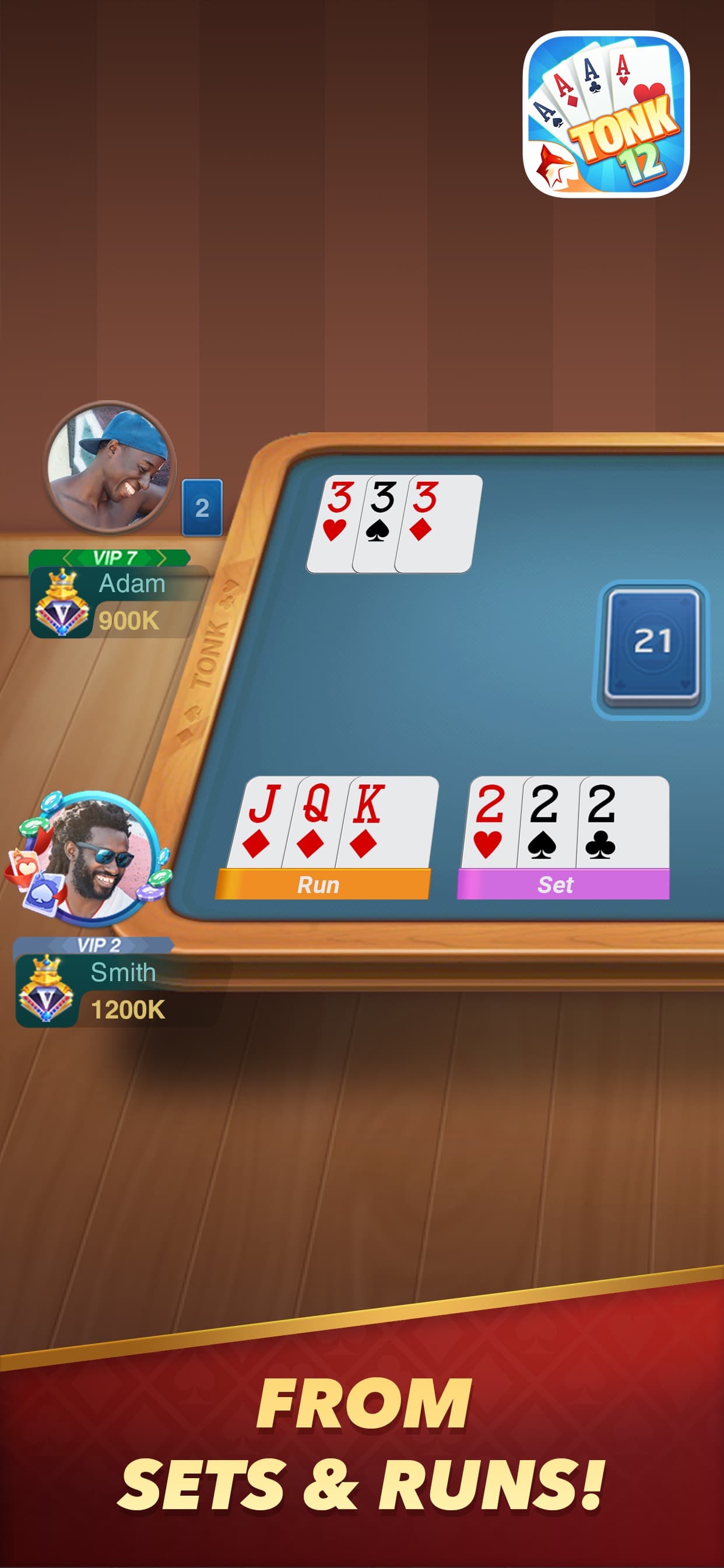 Tonk 12: Tunk Rummy ZingPlay screenshot 3 - screenshot