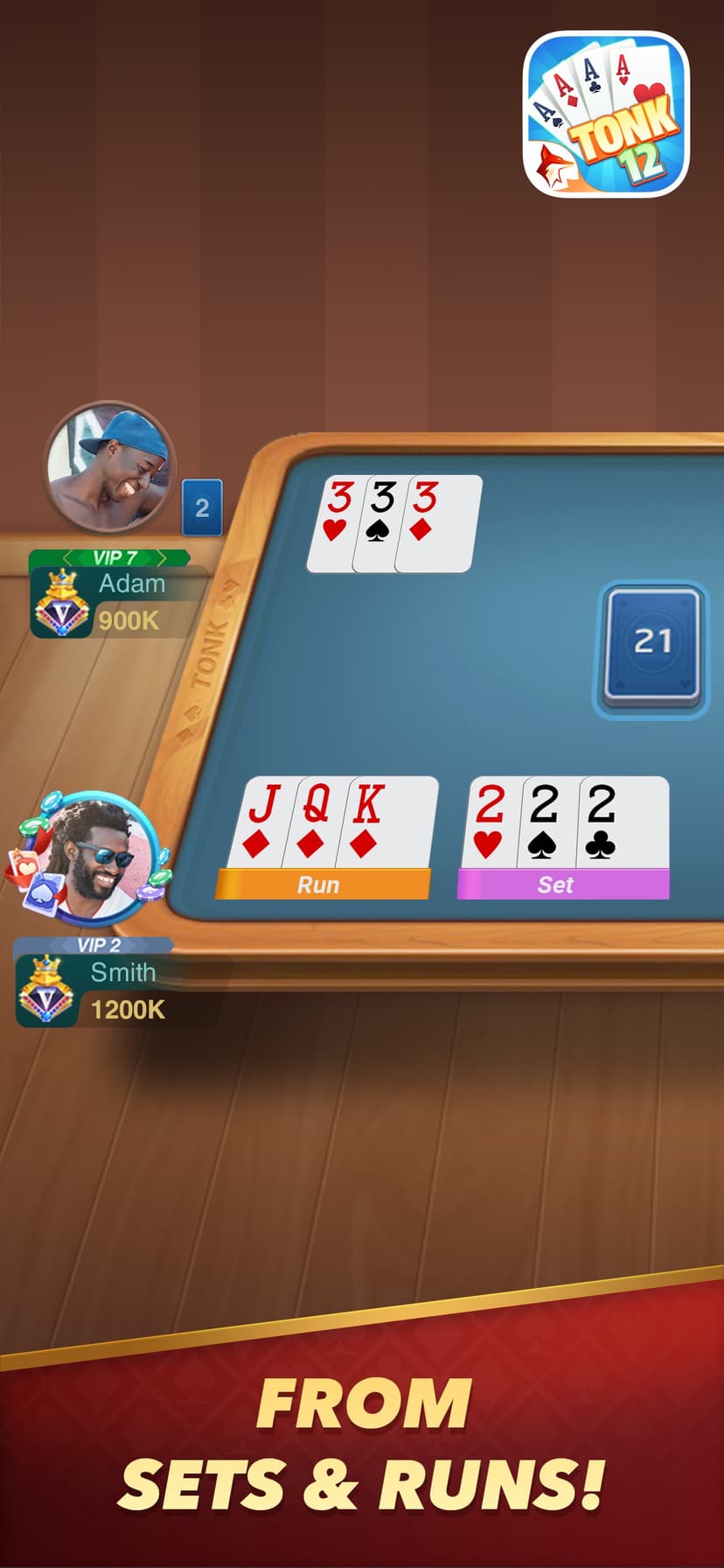 Tonk 12: Tunk Rummy ZingPlay screenshot 3 - screenshot