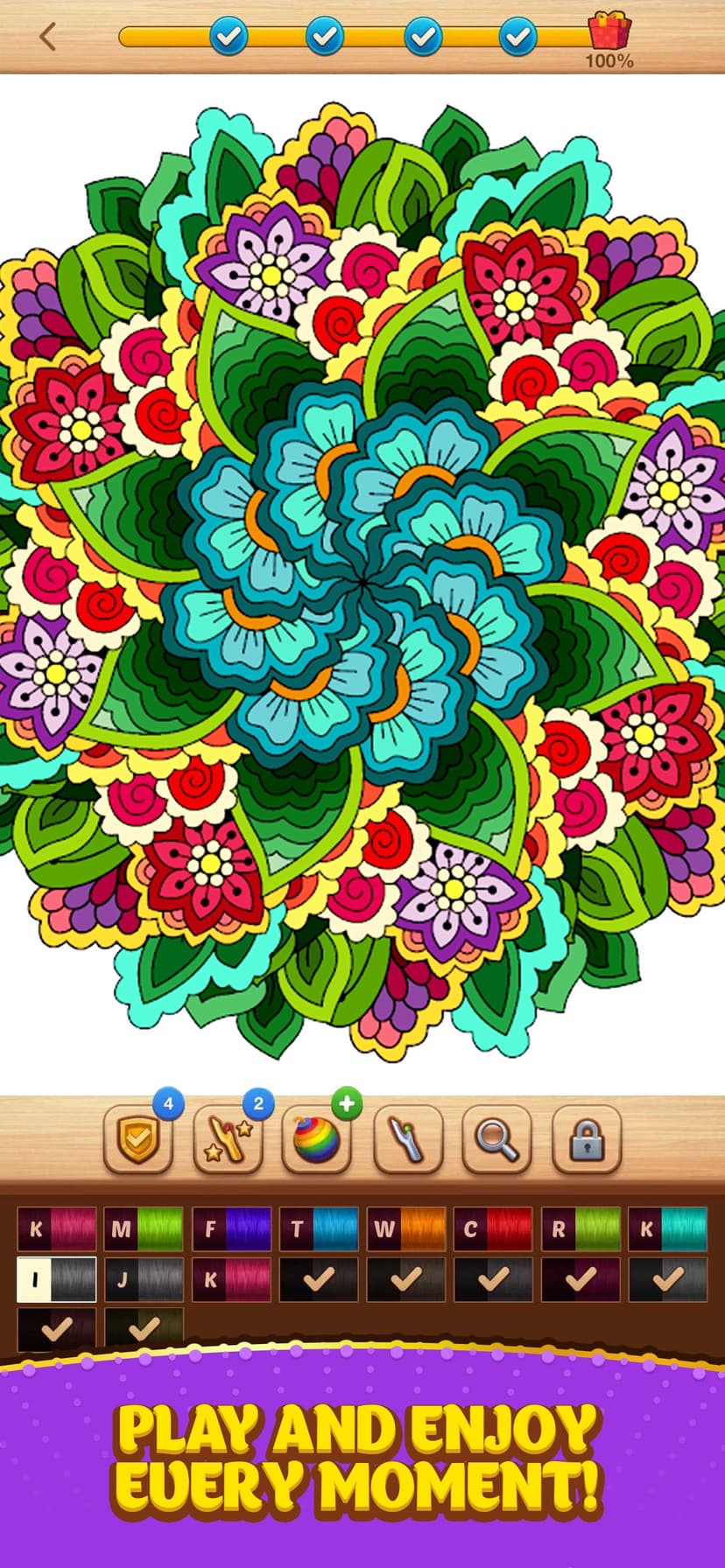 Cross Stitch Coloring Mandala screenshot 5 - screenshot