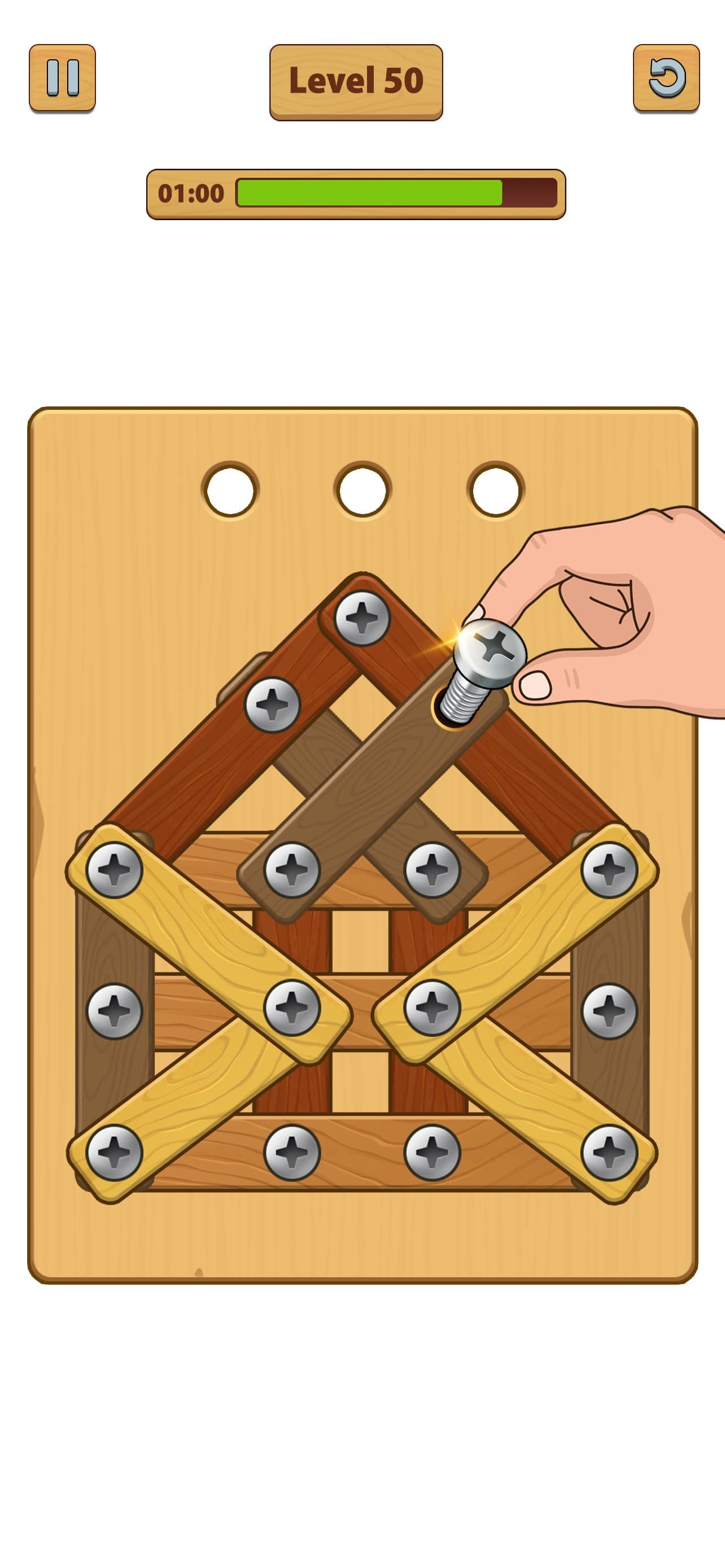 Nuts Bolts ASMR - Wood Nuts screenshot 1 - screenshot