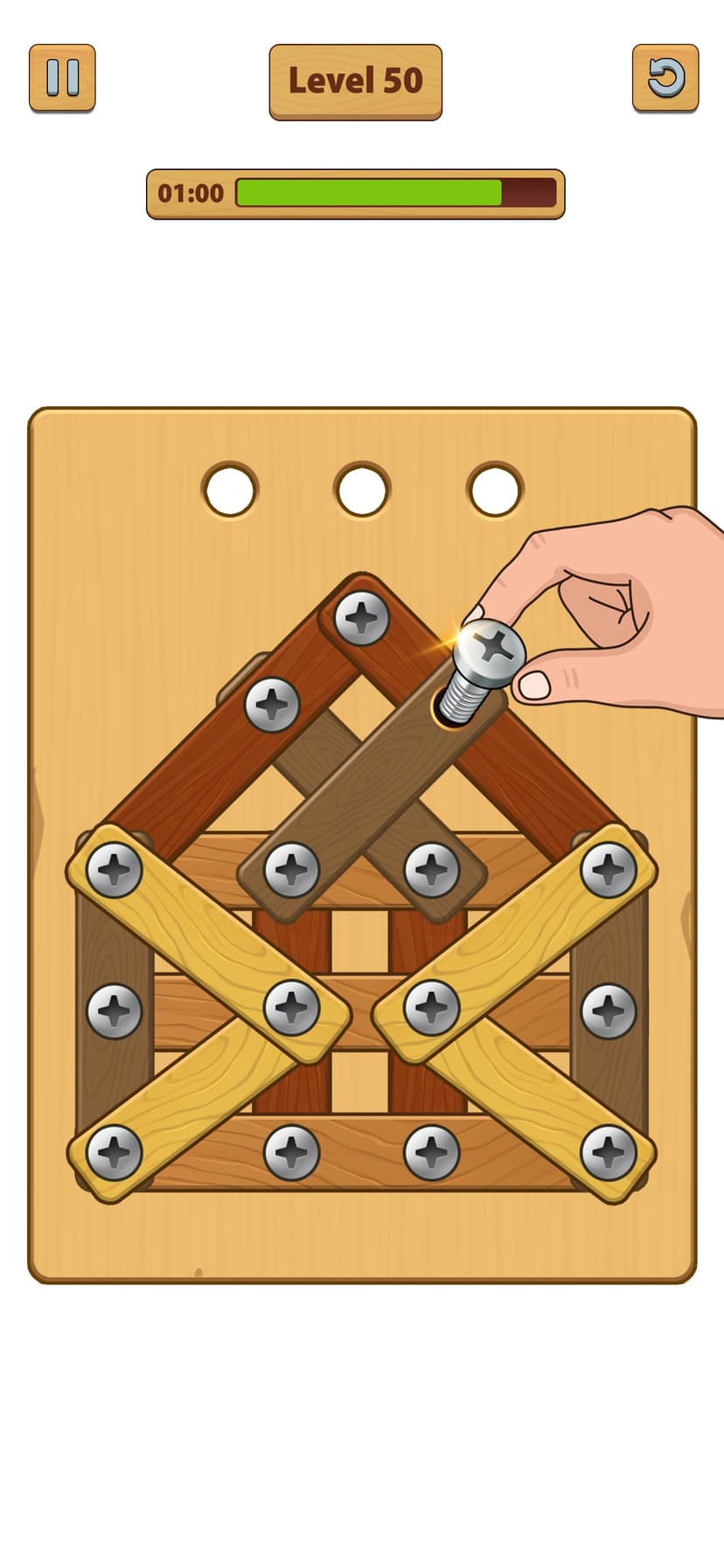Nuts Bolts ASMR - Wood Nuts screenshot 1 - screenshot