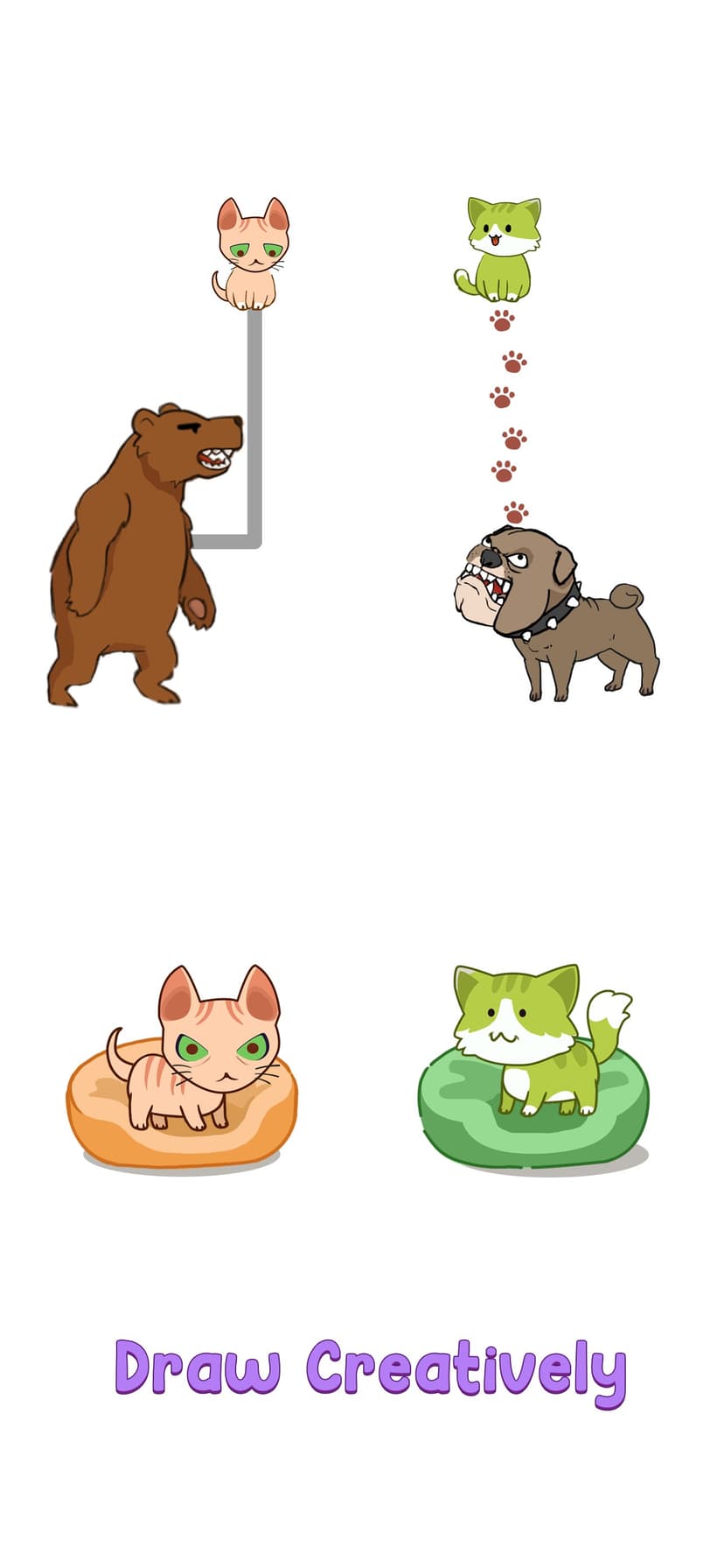 Cat Puzzle: Draw to Kitten screenshot 4 - screenshot