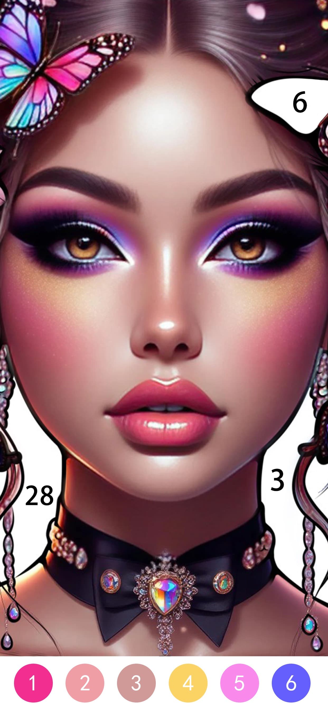 Makeup Color Paint By Number screenshot 4 - screenshot