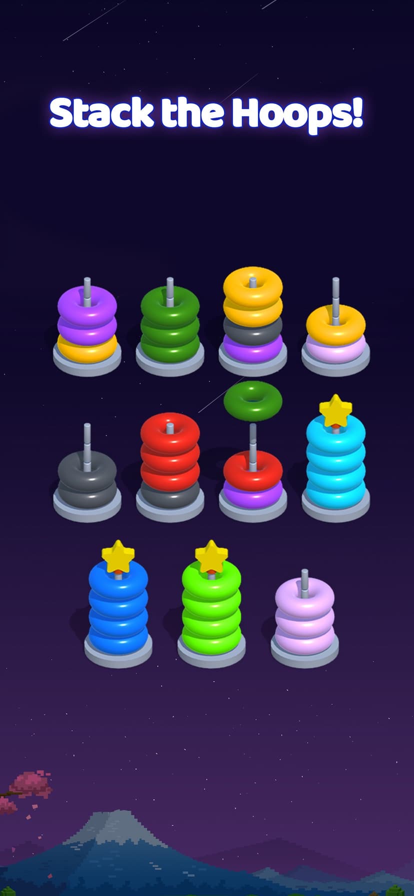 Hoop Sort - Color Ring Puzzle screenshot 1 - screenshot