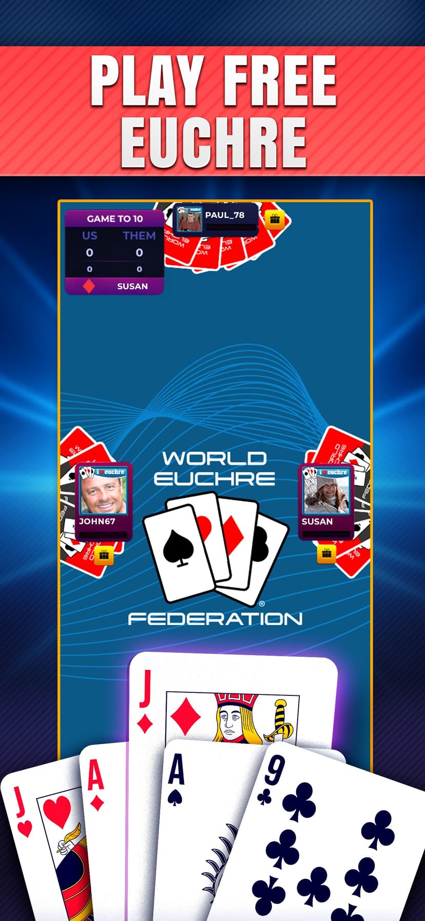 Euchre.com - Euchre Online screenshot 1 - screenshot