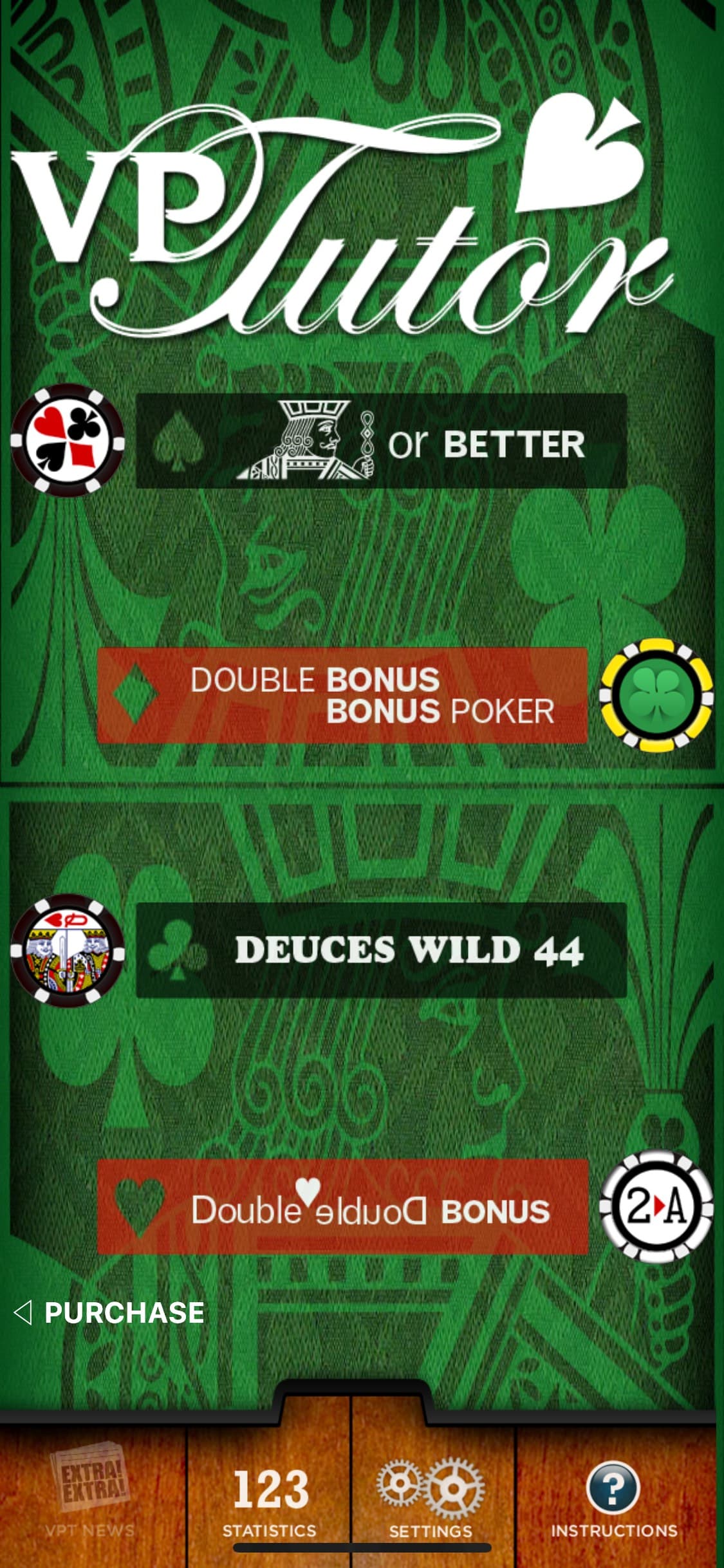 Video Poker Tutor screenshot 1 - screenshot