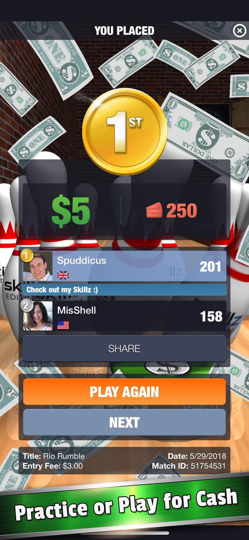 10 Pin Shuffle Tournaments screenshot 3 - screenshot