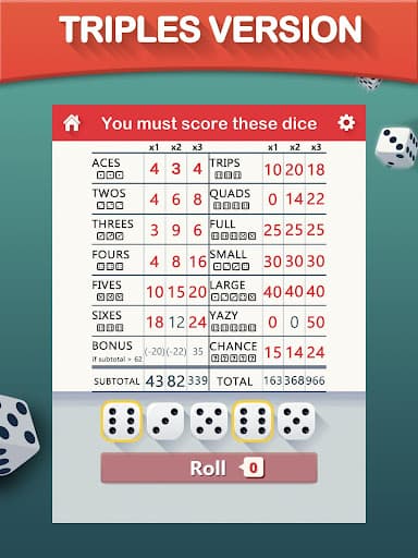 Yazy the yatzy dice game screenshot 13 - screenshot