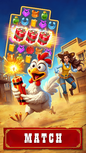 Jewels of the Wild West・Match3 screenshot 1 - screenshot
