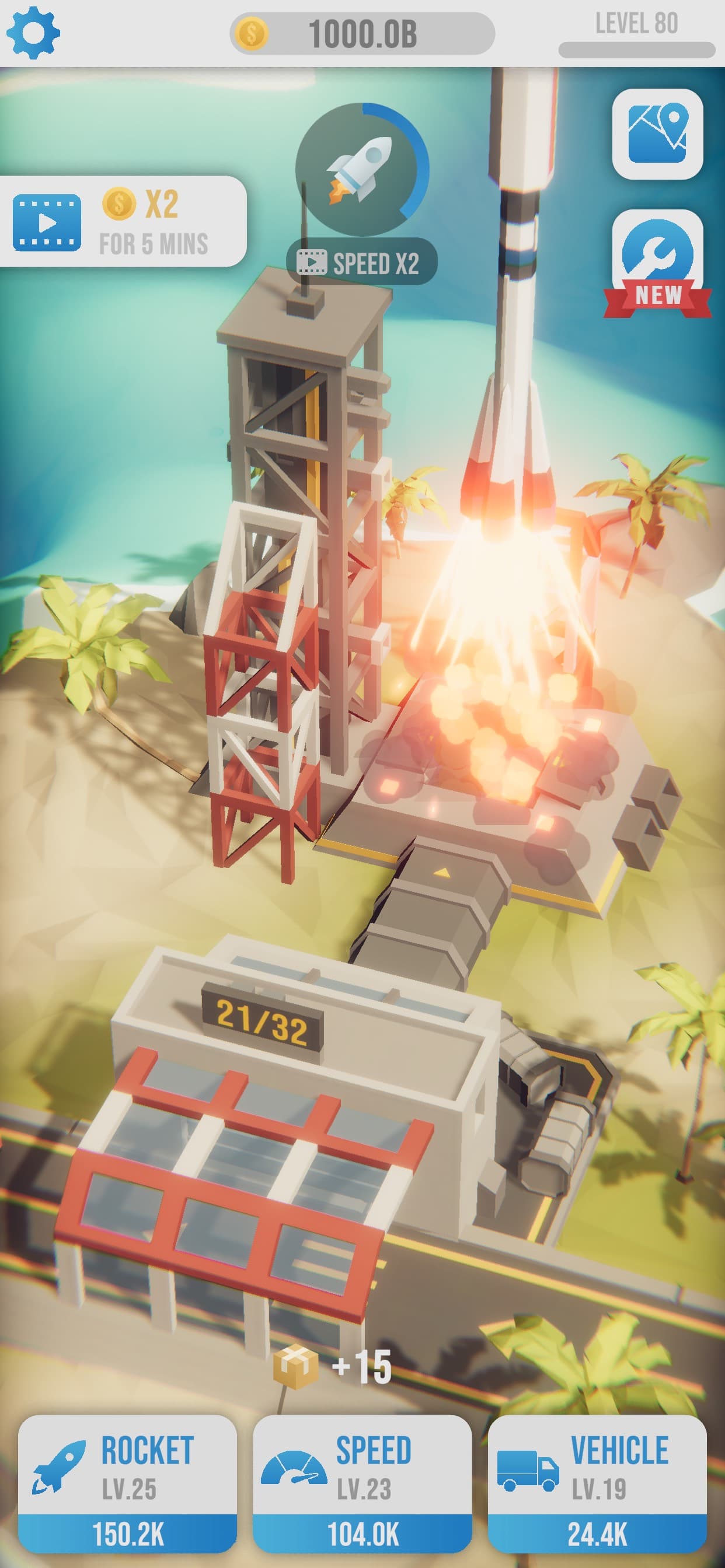 Idle Rocket Launch screenshot 1 - screenshot