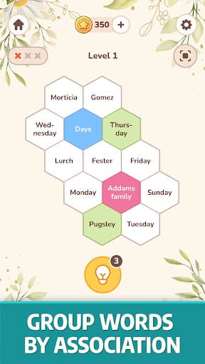 Hexa Ties: Word Associations screenshot 1 - screenshot