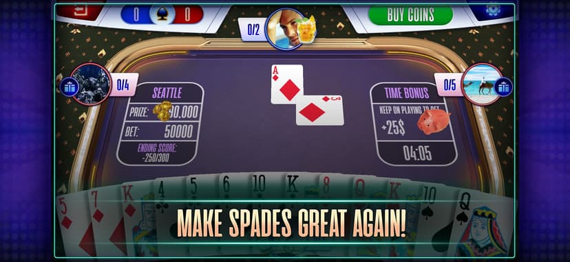 Spades Tournament online game screenshot 1 - screenshot