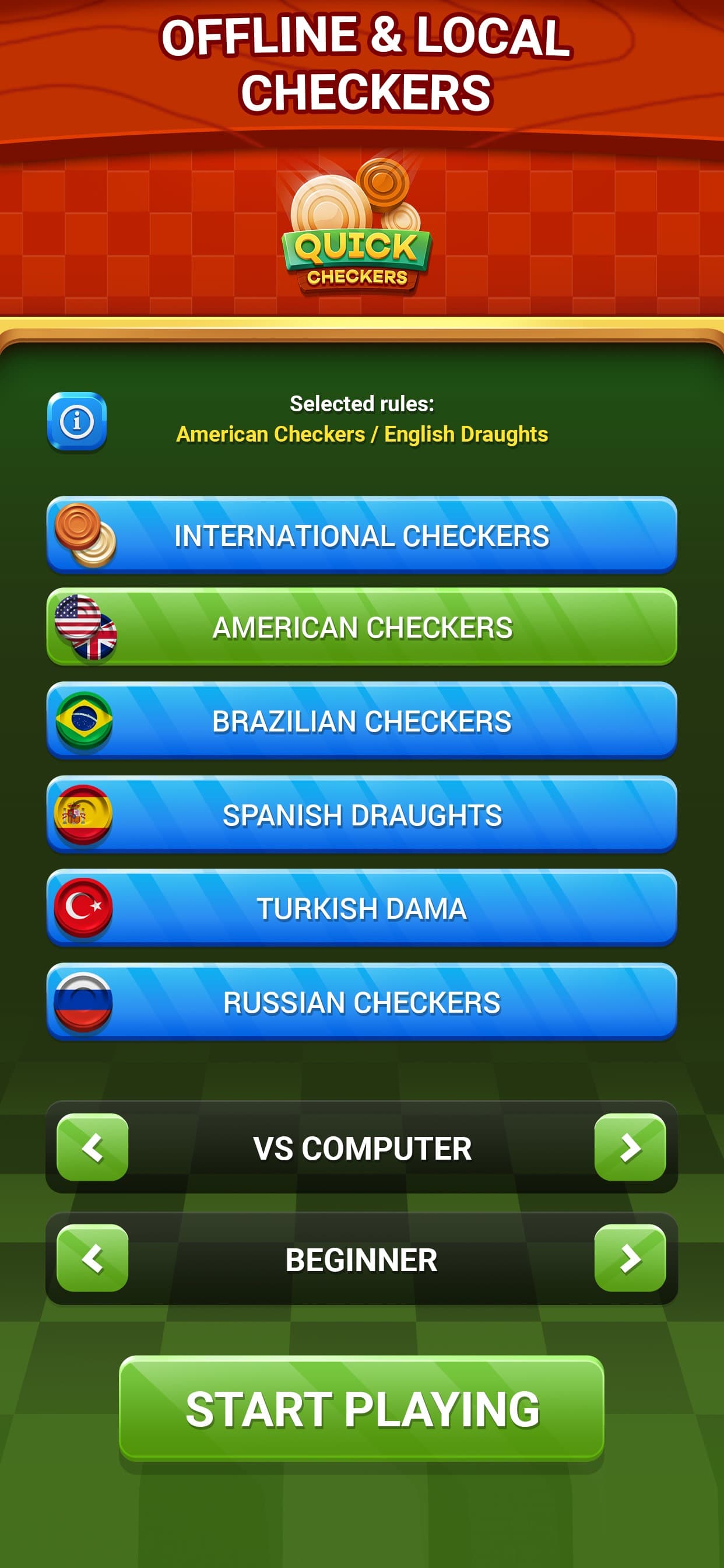 Checkers - Online & Offline screenshot 4 - screenshot