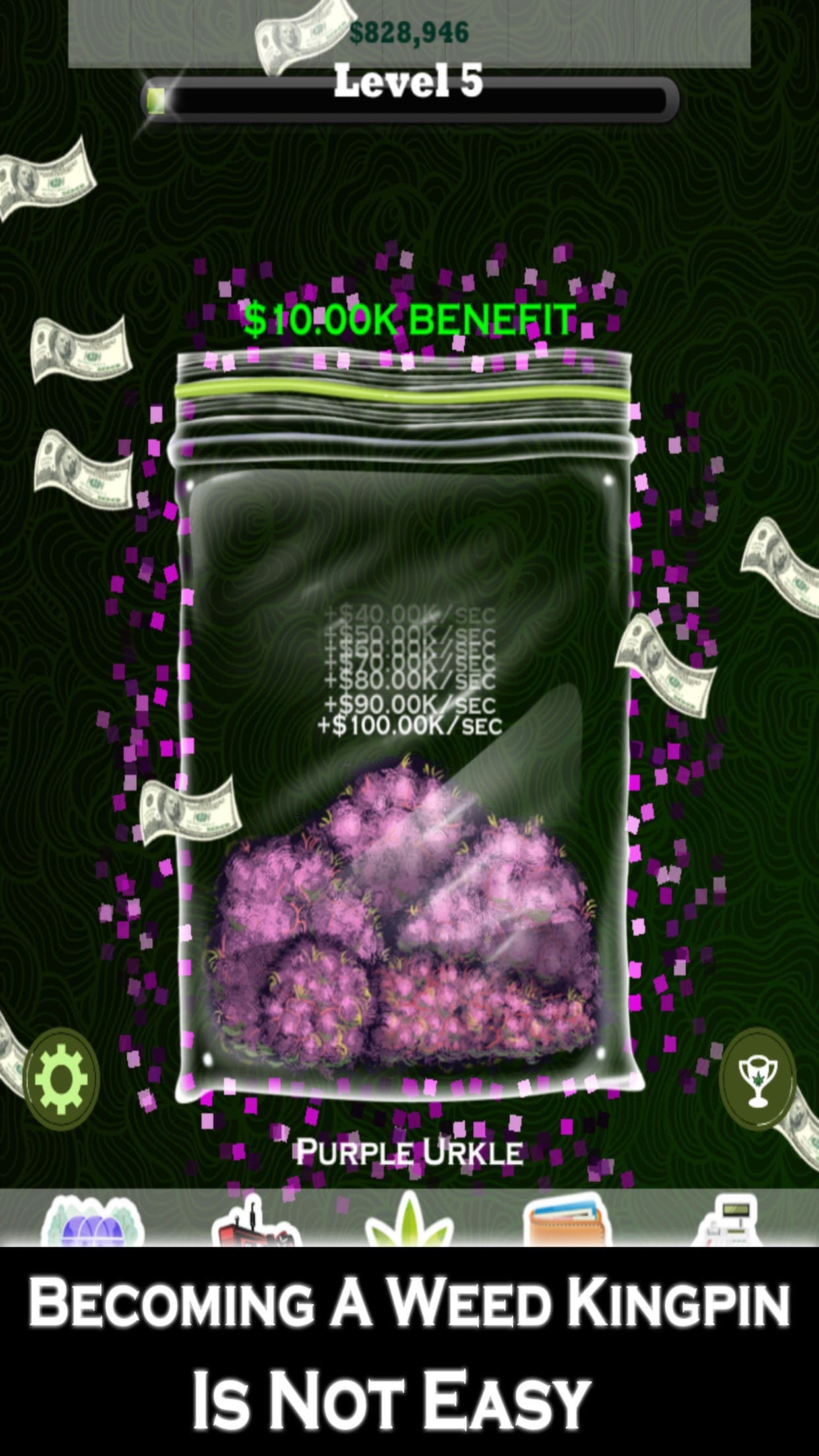Weed Bud Firm Inc- Ganja Pot Farmer Tycoon Clicker screenshot 1 - screenshot