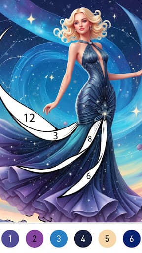 Gown Color by Number Book screenshot 1 - screenshot