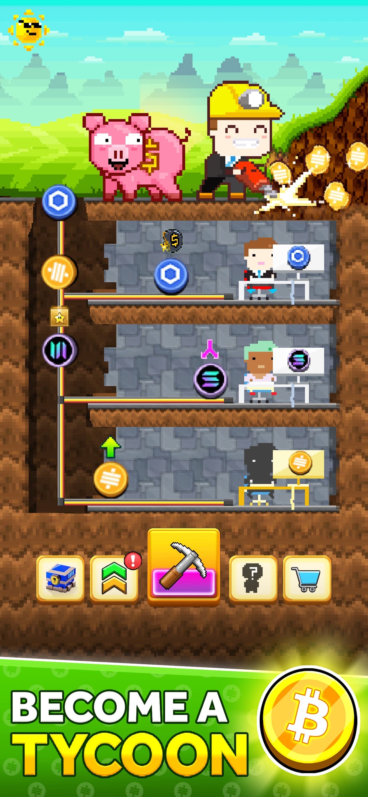 Bitcoin Miner: Idle Tycoon screenshot 1 - screenshot