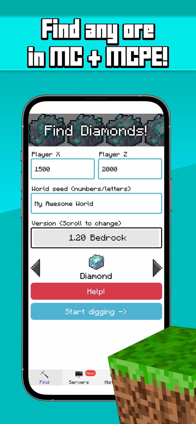 Find Diamonds!™ Minecraft Ores screenshot 1 - screenshot