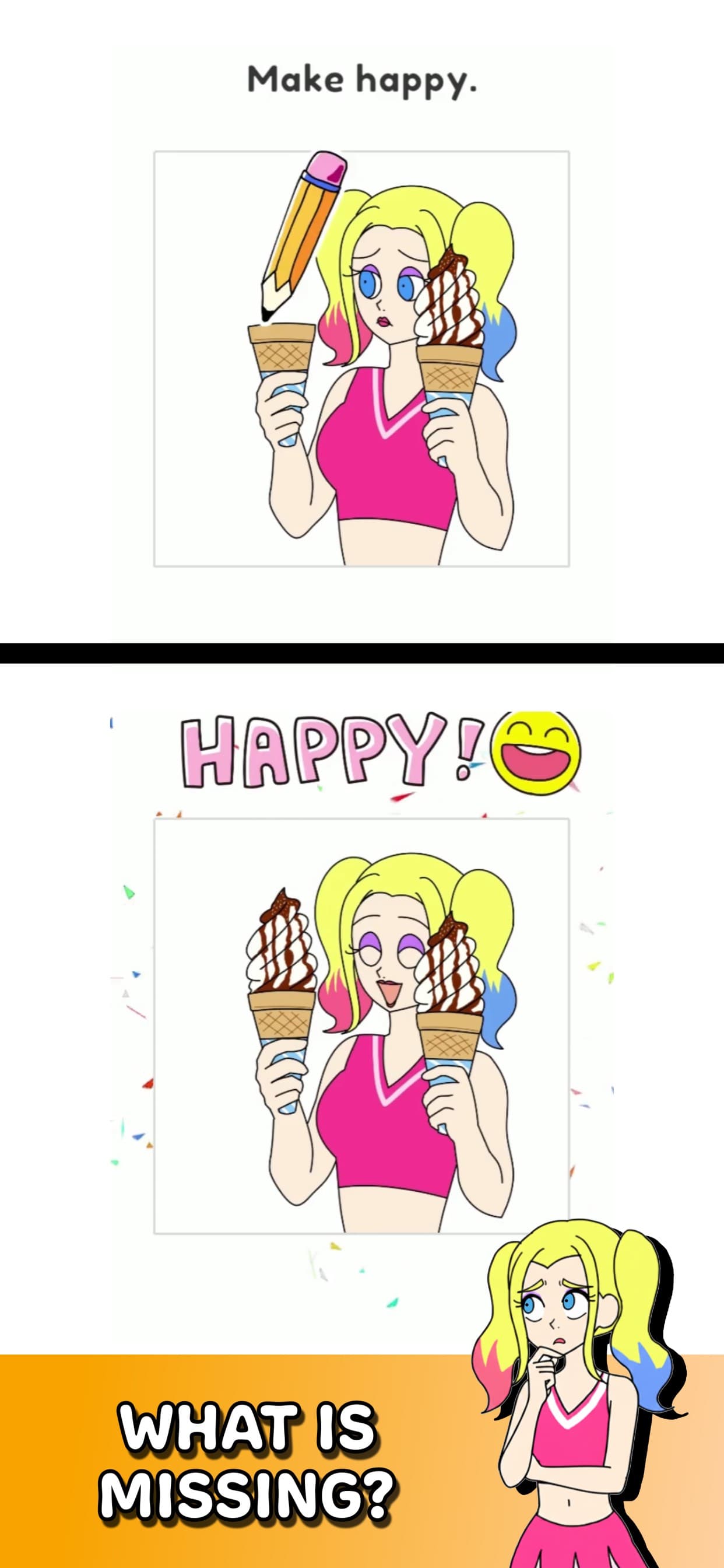 Draw Happy Queen - Smile Game screenshot 1 - screenshot