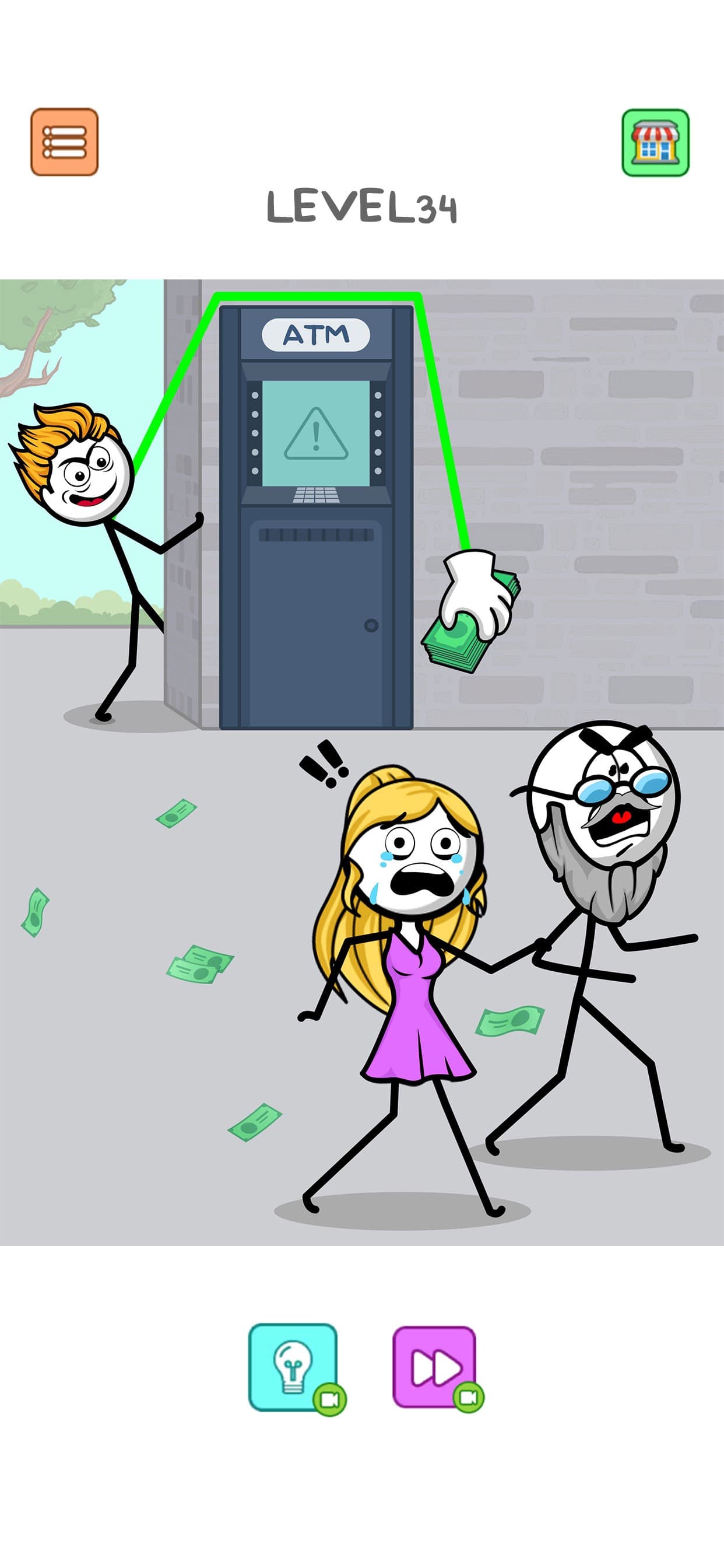 Thief Stickman Puzzle Game screenshot 1 - screenshot