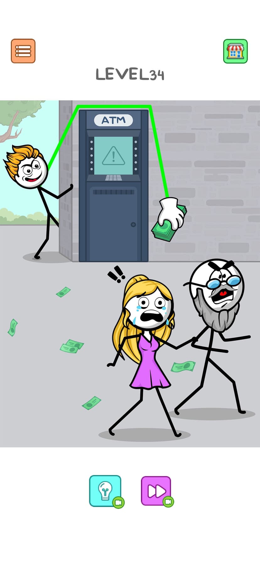 Thief Stickman Puzzle Game screenshot 1 - screenshot