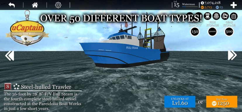 UCaptain Fishing Boat Game screenshot 8 - screenshot