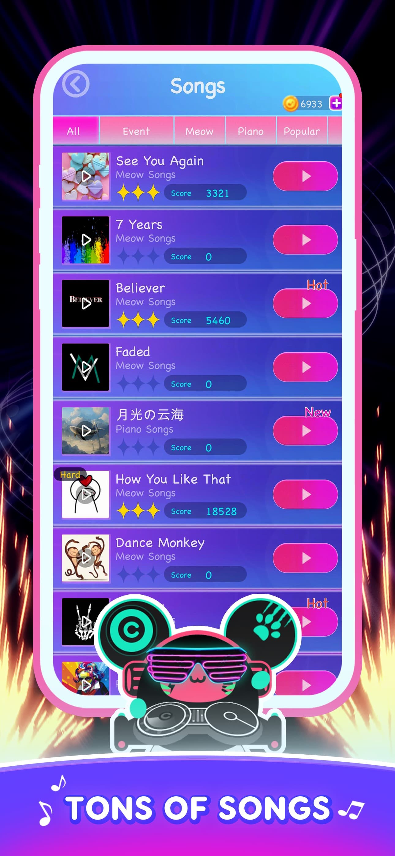 Cat Cute Tiles: Rhythm Games screenshot 6 - screenshot