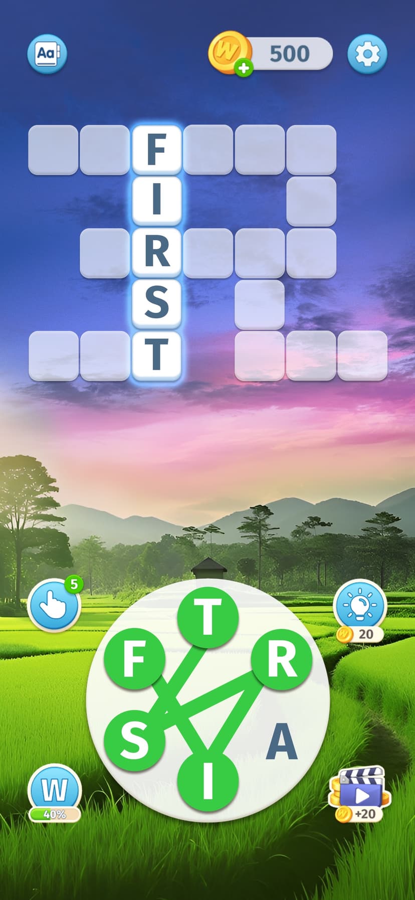Sky Words: Word Puzzle Games screenshot 1 - screenshot