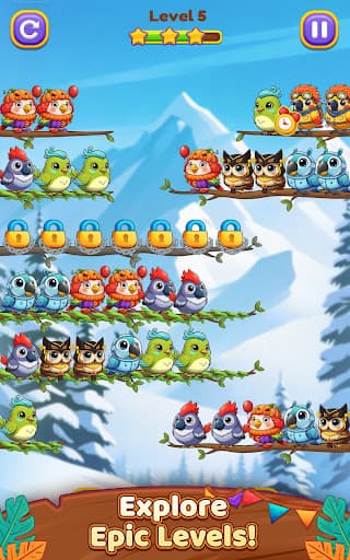 Bird Sort 3: Color Puzzle screenshot 10 - screenshot